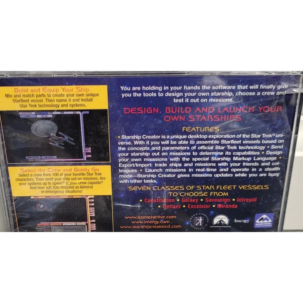 Star Trek Starship Creator CD-ROM Computer Software